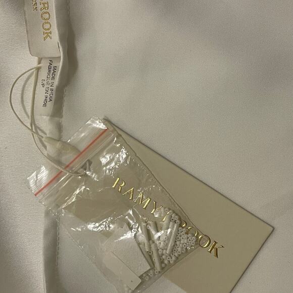 Ramy Brook Mitchell Top Ivory Beaded Halter | Glam, Resort Vacation S NWT $395 - Picture 9 of 14